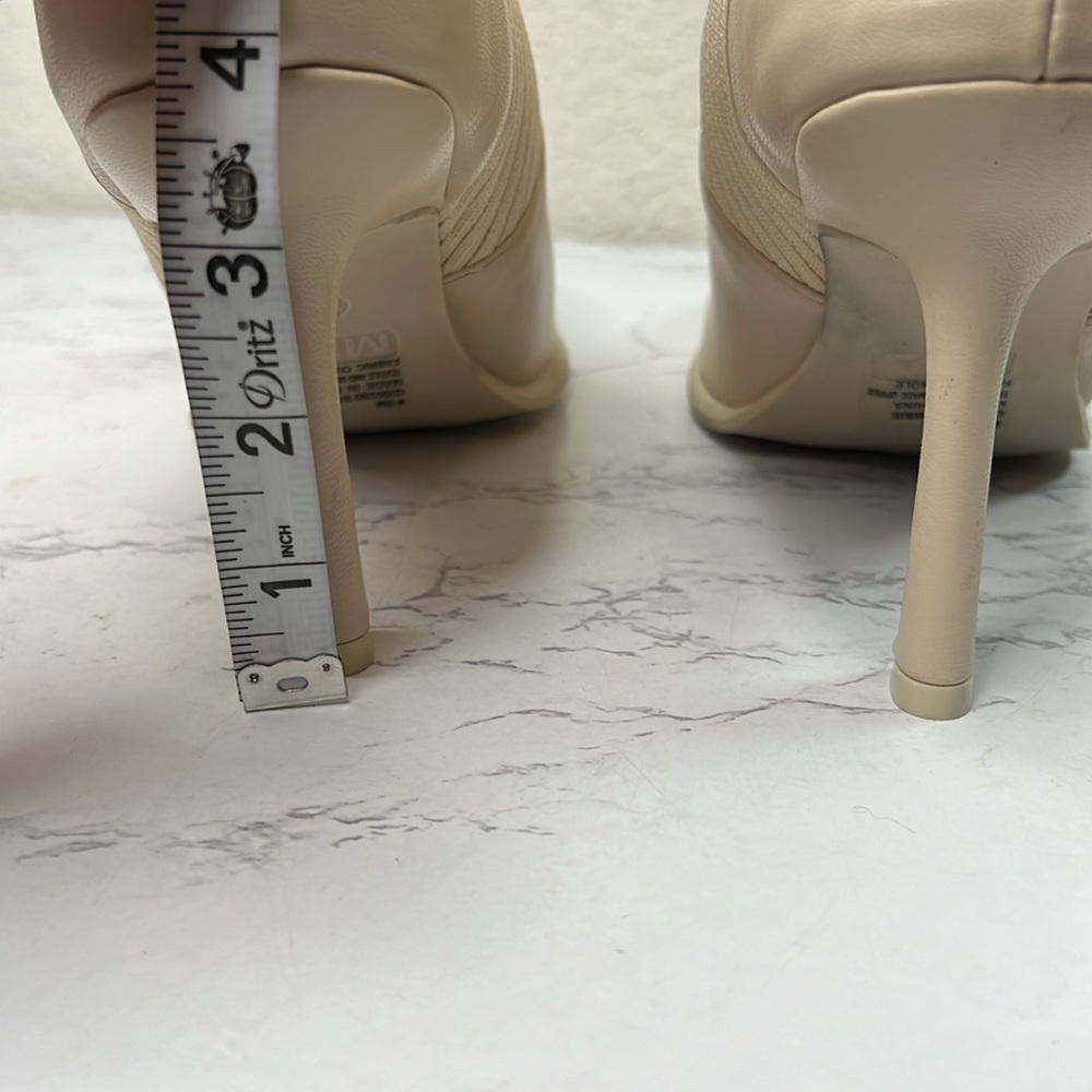 MIA Cream Ribbed Ankle Booties - Picture 5 of 13